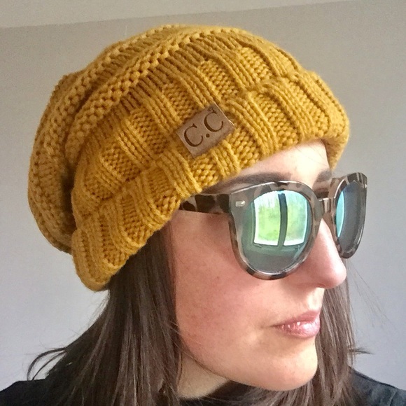C.C Accessories - C.C Winter Beanie Warm Knit Oversized Slouchy Hat